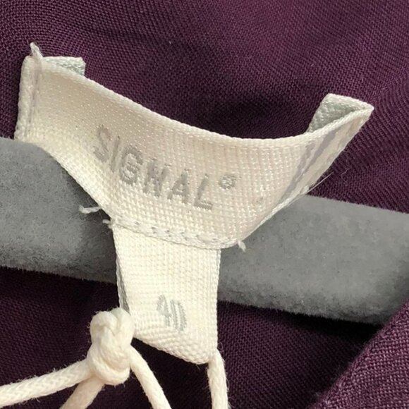 Signal Clothing maroon short sleeve midi floral winetasting Dress Danish  EU 40 - Picture 4 of 14